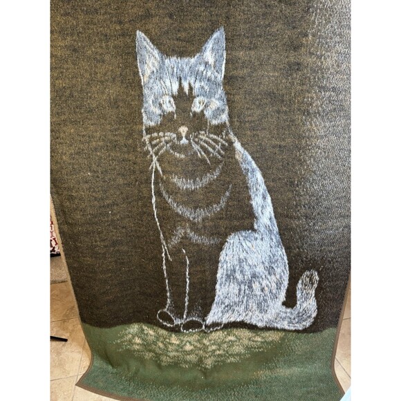 Biederlack Cat Blanket Throw 53” x 83” Vintage Excellent Condition Made In USA - Picture 4 of 4